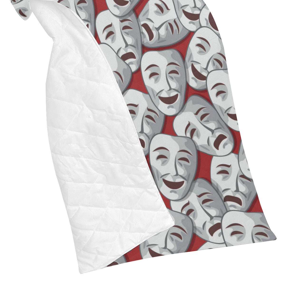 Acting Mask Pattern Print Design 01 Premium Quilt