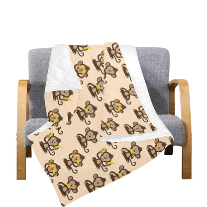 Monkey Pattern Print Design 03 Premium Quilt