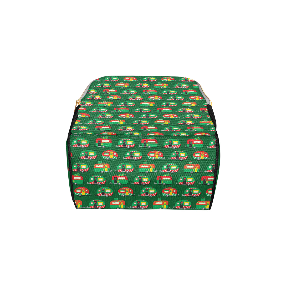 Camper Camping Christmas Themed Print Diaper Bag Backpack