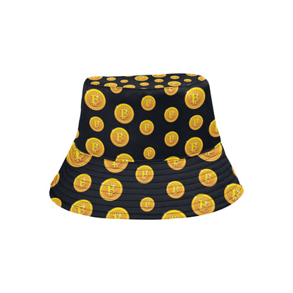Bitcoin Pattern Print Design DO04 Unisex Bucket Hat