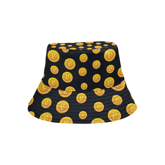 Bitcoin Pattern Print Design DO04 Unisex Bucket Hat