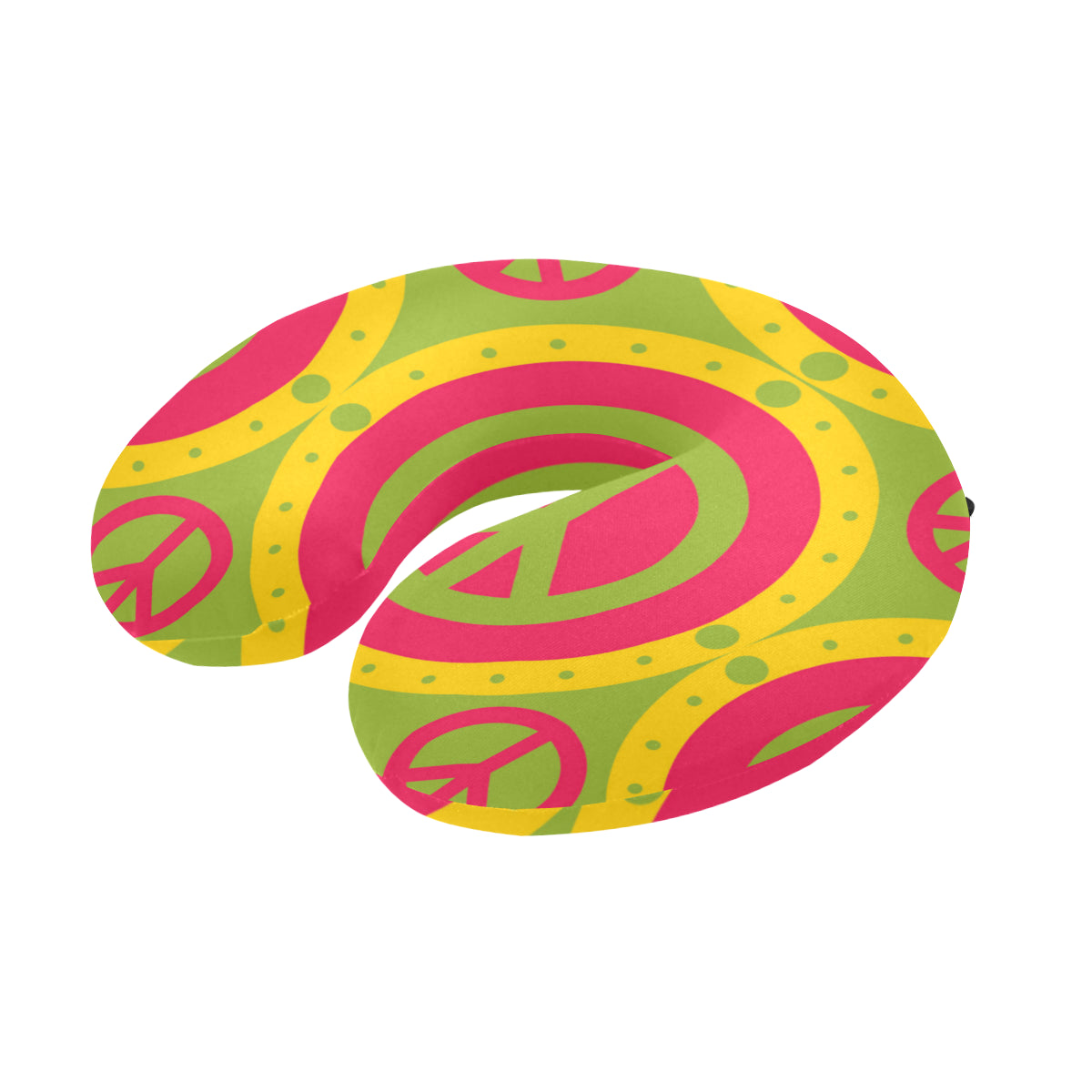 Peace Sign Pattern Print Design A01 U-Shaped Travel Neck Pillow