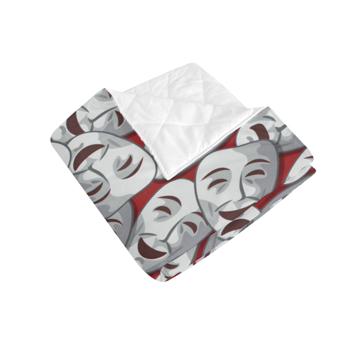 Acting Mask Pattern Print Design 01 Premium Quilt