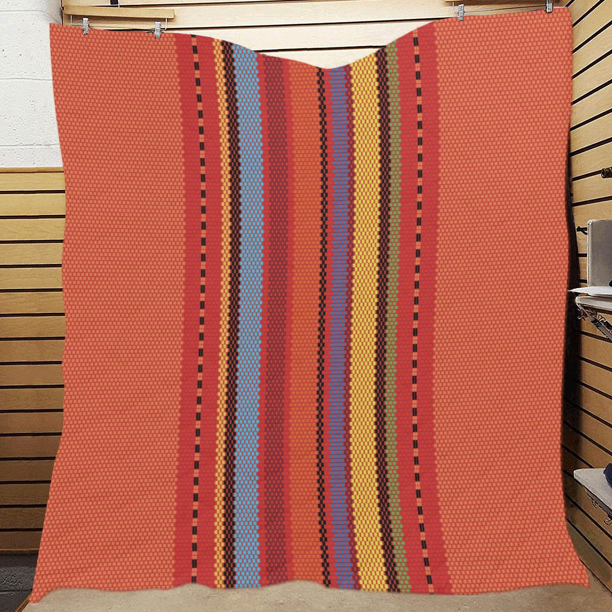 Mexican Pattern Print Design 05 Premium Quilt