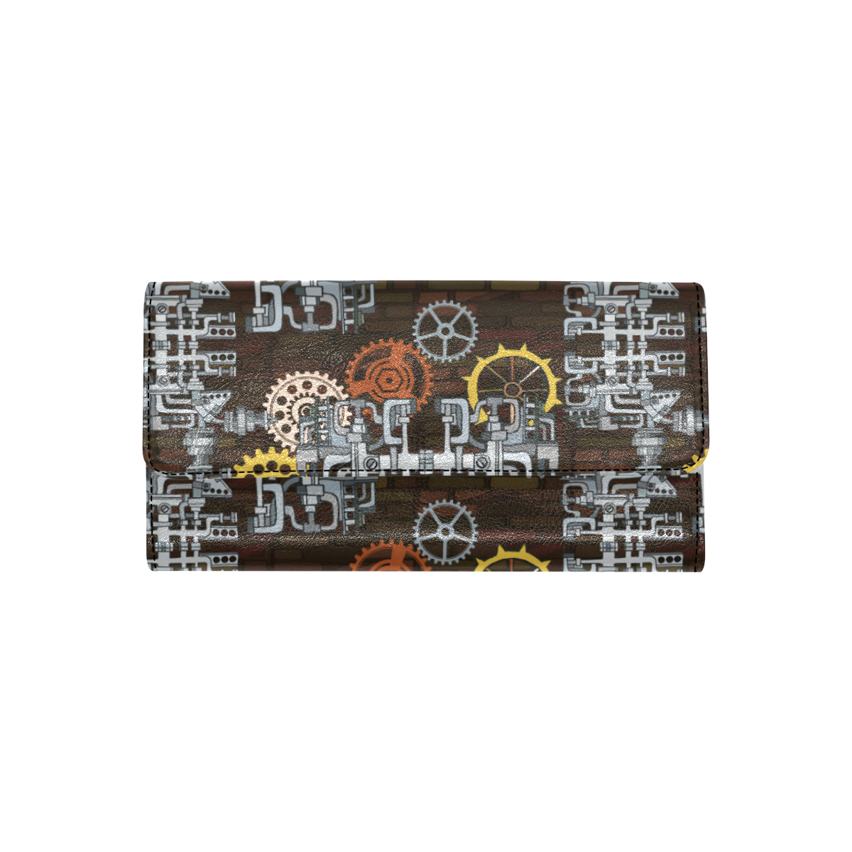 Mechanic Pattern Print Design 04 Women's Trifold Wallet