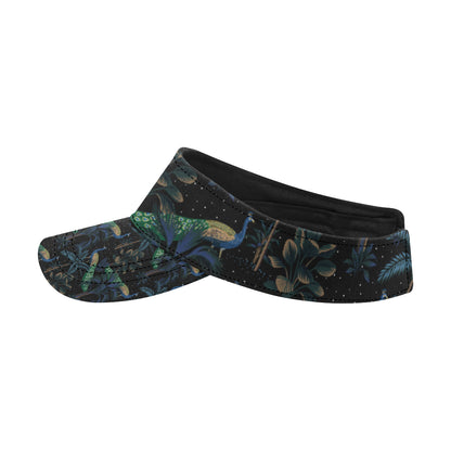 Rainforest Peacock Pattern Print Design A04 Unisex Sun Visor