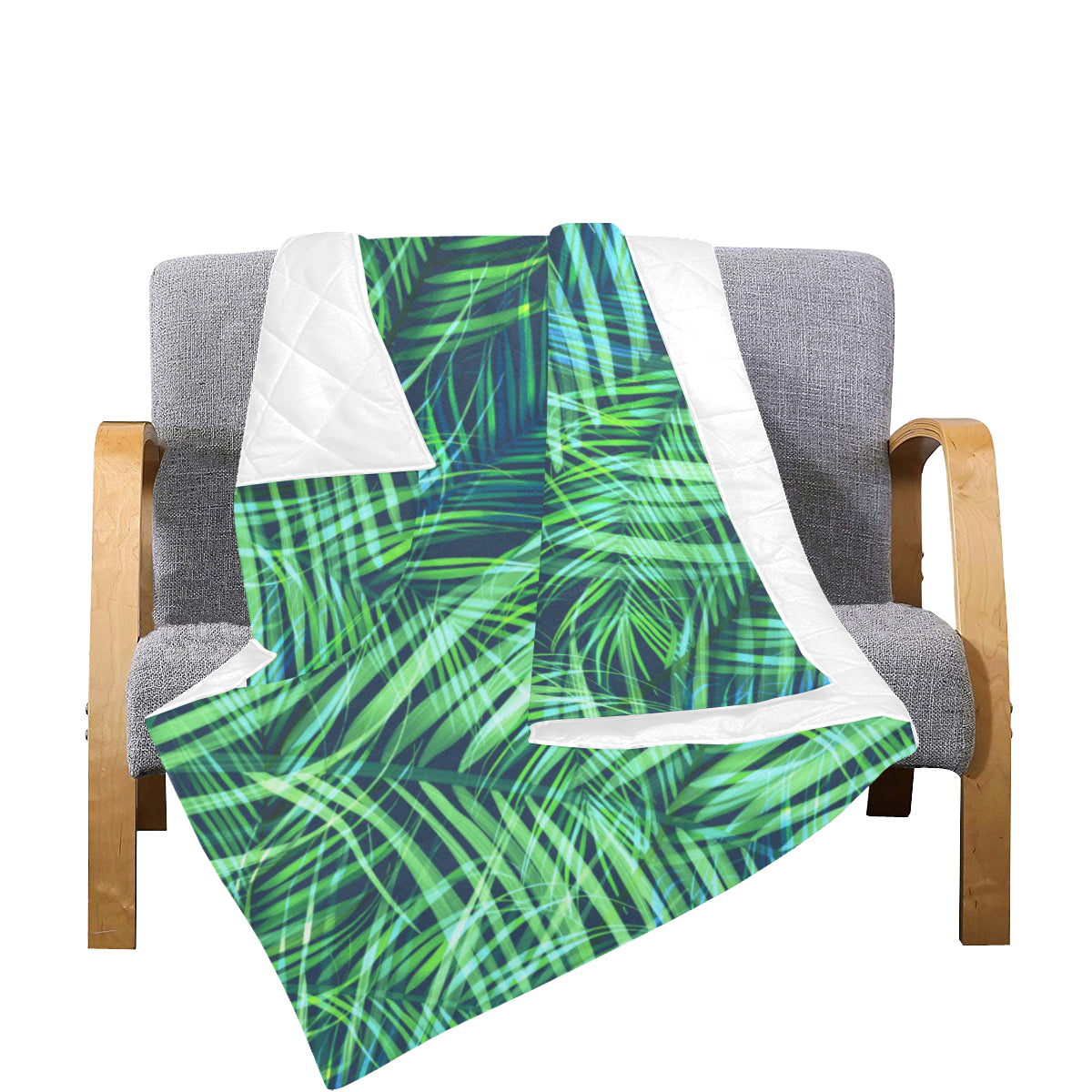 Palm Leaves Pattern Print Design PL02 Premium Quilt