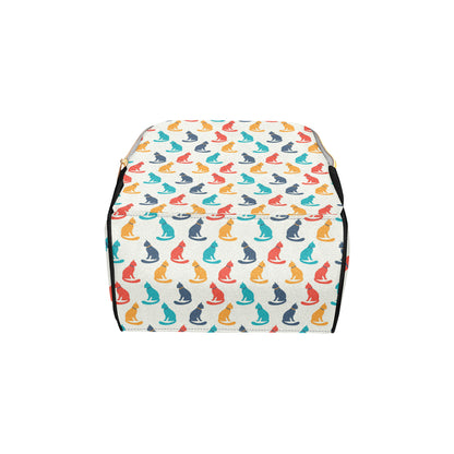 Cat Pattern Print Design 03 Diaper Bag Backpack