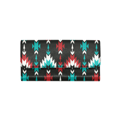 Native Pattern Print Design A08 Women's Trifold Wallet