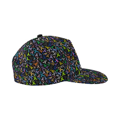 Breast Cancer Awareness Colorful Print Snapback Cap