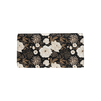 Peony Pattern Print Design A02 Women's Trifold Wallet