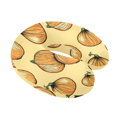 Onion Pattern Print Design A04 U-Shaped Travel Neck Pillow