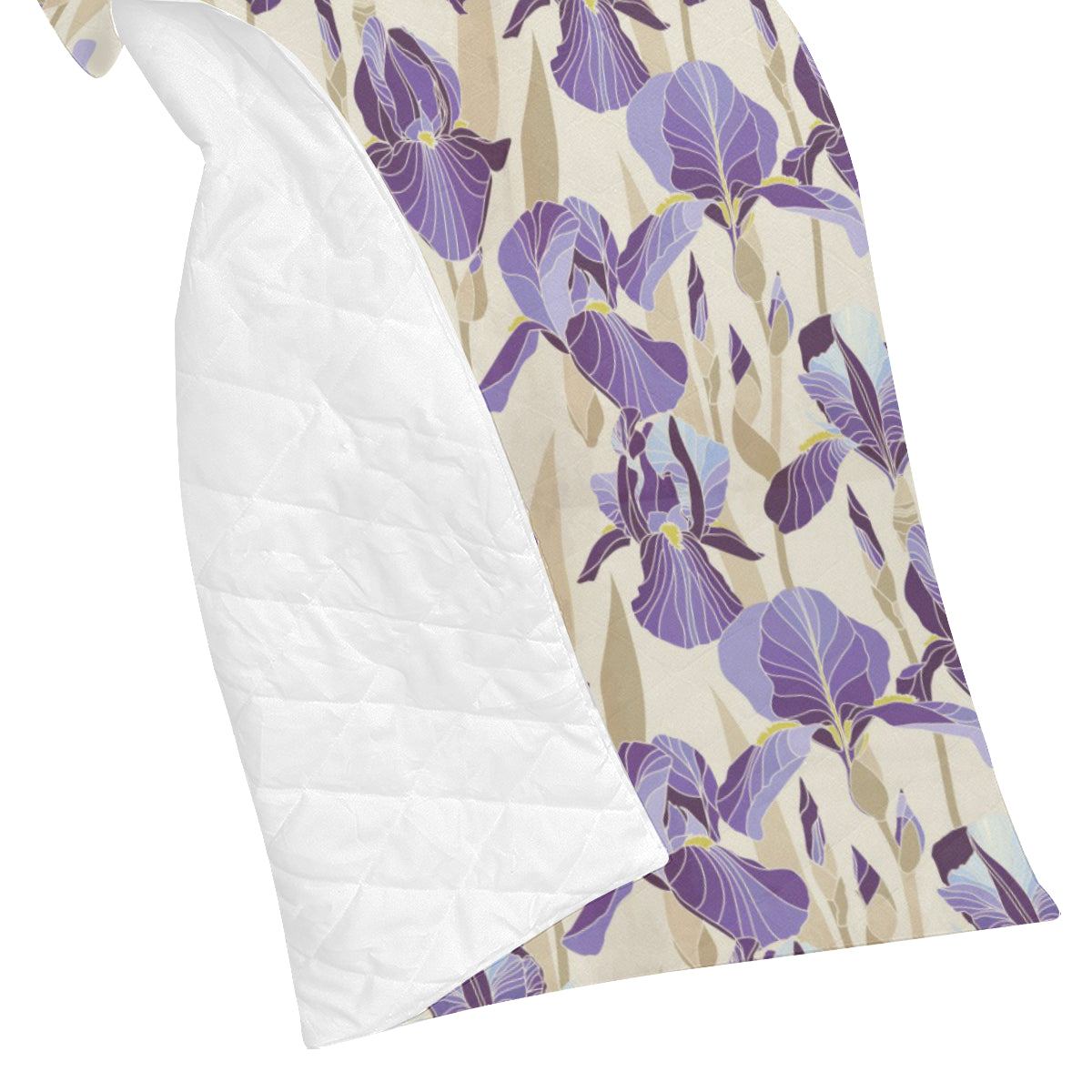 Iris Pattern Print Design IR02 Premium Quilt