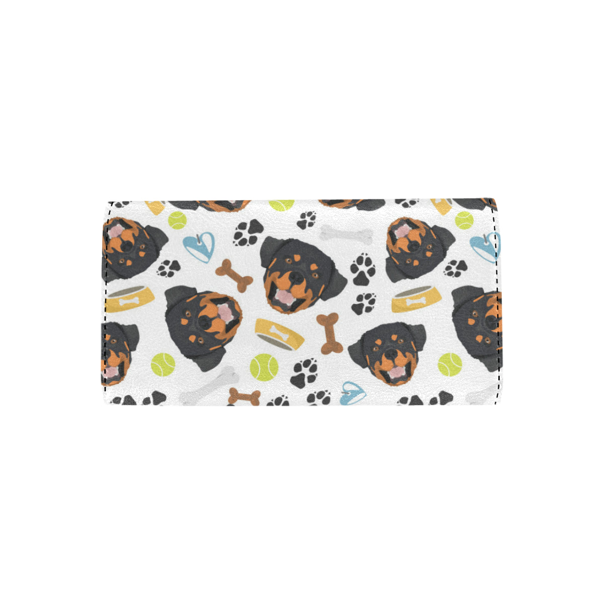 Rottweiler Pattern Print Design A04 Women's Trifold Wallet