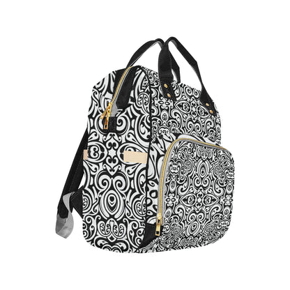 Polynesian Tattoo Pattern Diaper Bag Backpack