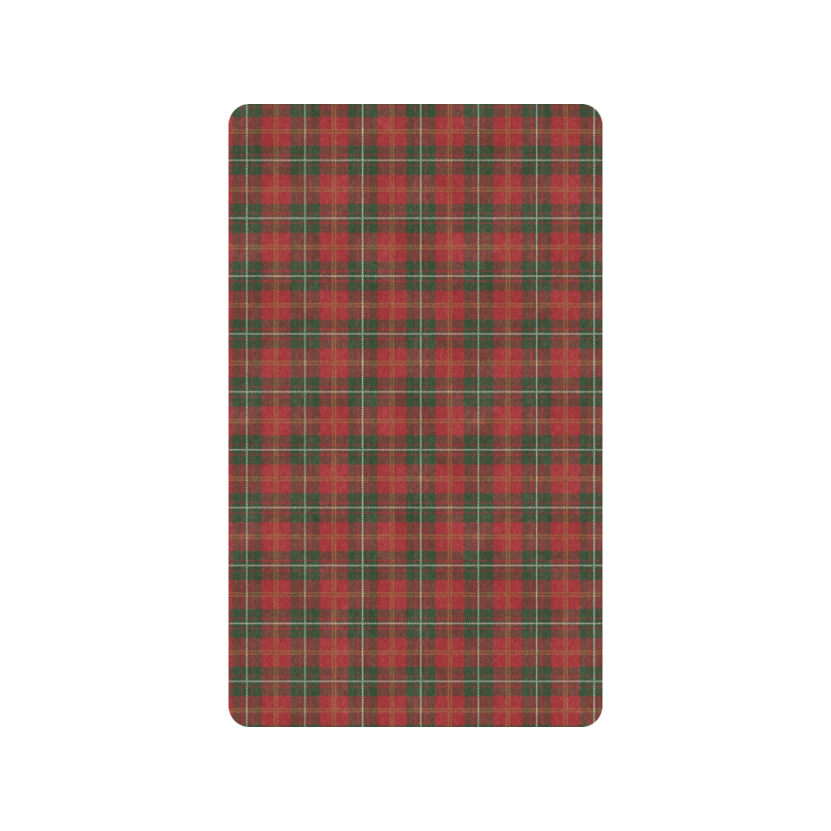 Holiday Tartan Plaid Pattern Rubber Doormat