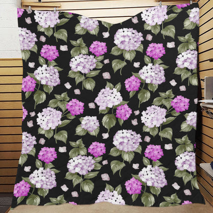 Hydrangea Pattern Print Design HD011 Premium Quilt