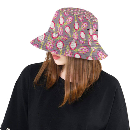 Dragonfruit Pattern Print Design DF03 Unisex Bucket Hat