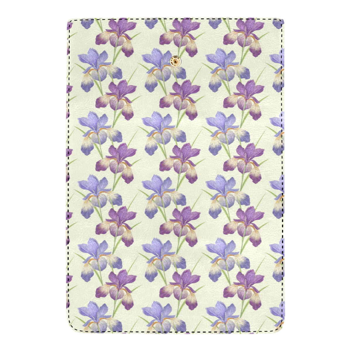 Iris Pattern Print Design IR08 Women's Trifold Wallet
