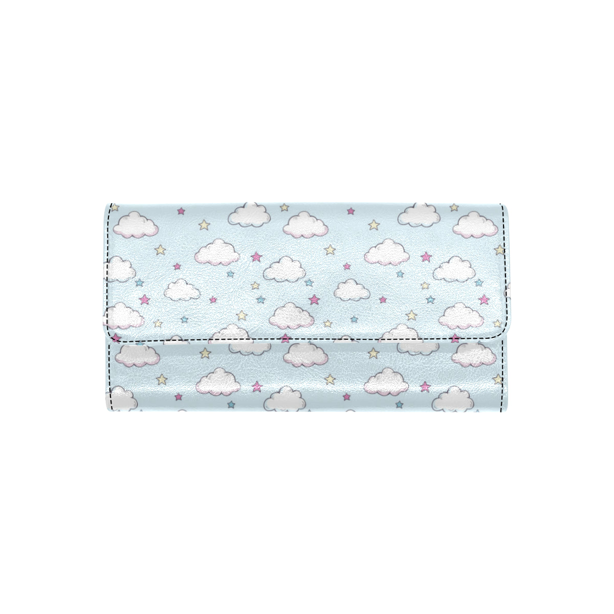 Cloud  Pattern Print Design 01 Women's Trifold Wallet