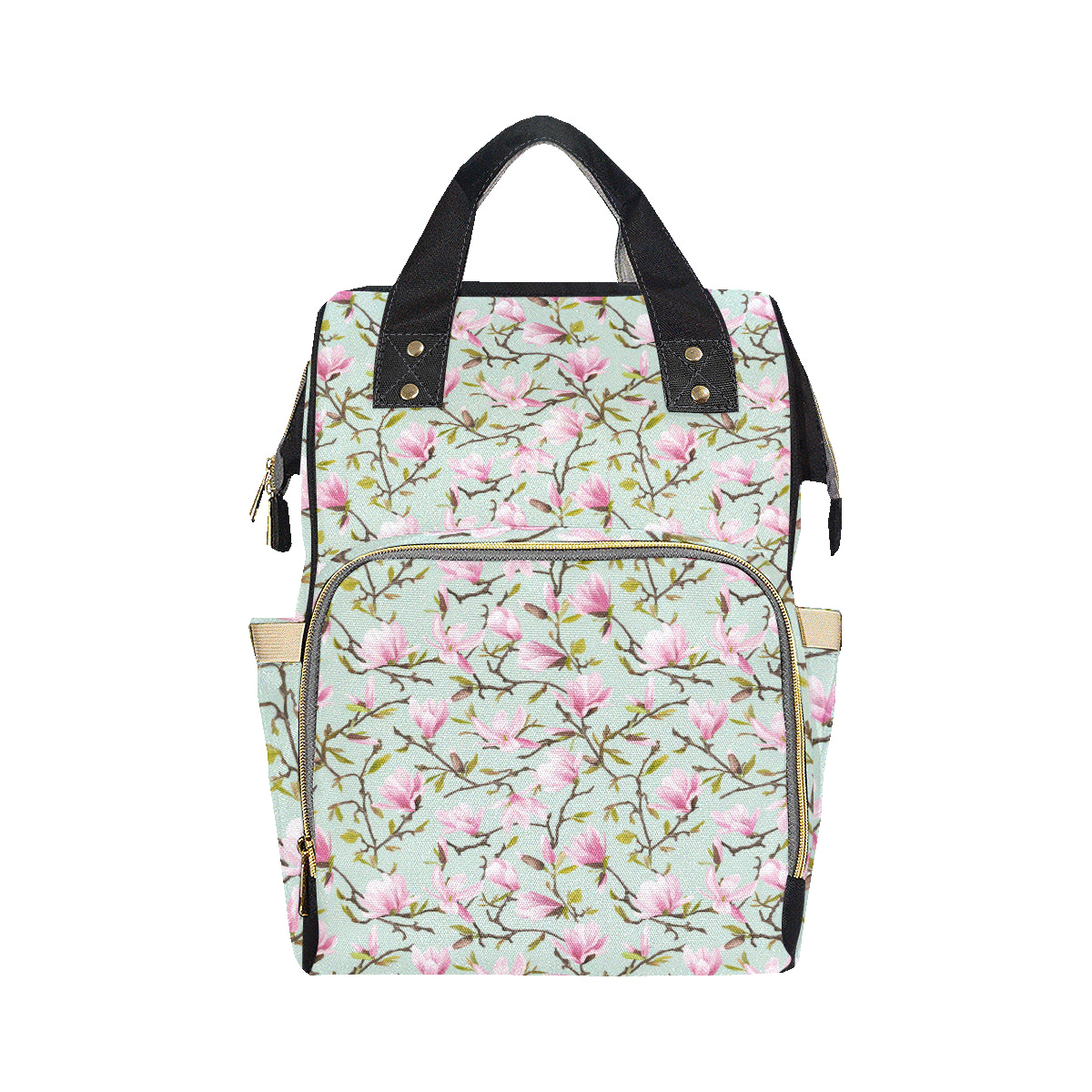 Magnolia Pattern Print Design MAG04 Diaper Bag Backpack