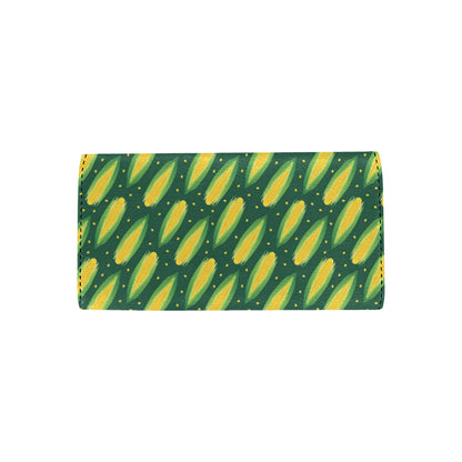 Corn Pattern Print Design 03 Women's Trifold Wallet