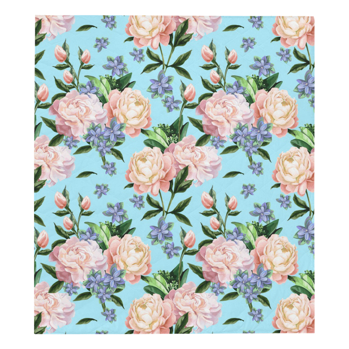 Peony Pattern Print Design PE02 Premium Quilt