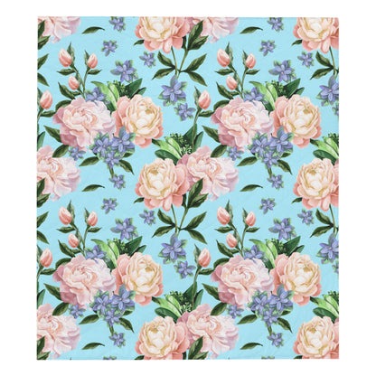 Peony Pattern Print Design PE02 Premium Quilt