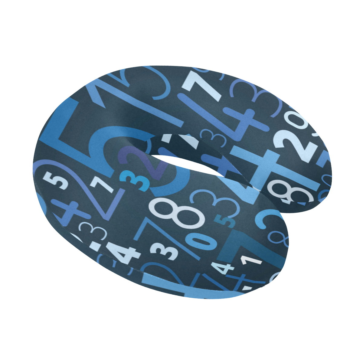 Number Pattern Print Design A02 U-Shaped Travel Neck Pillow