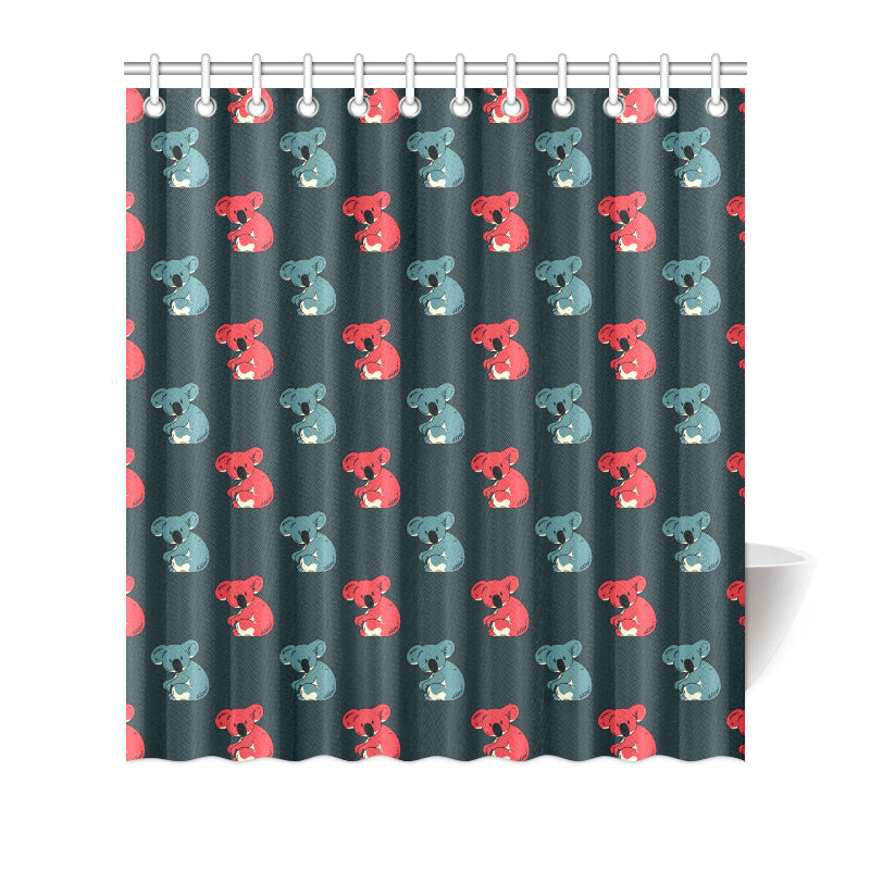 Koala Pattern Print Design 02 Shower Curtain