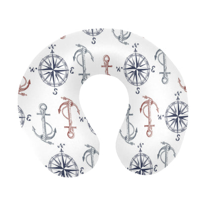 Anchor Pattern Print Design 06 U-Shaped Travel Neck Pillow
