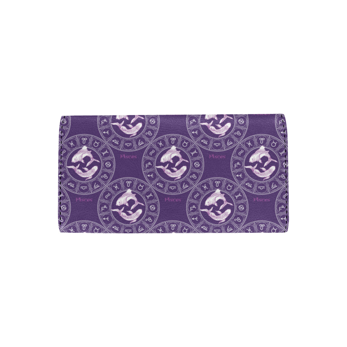Pisces Pattern Print Design A02 Women's Trifold Wallet