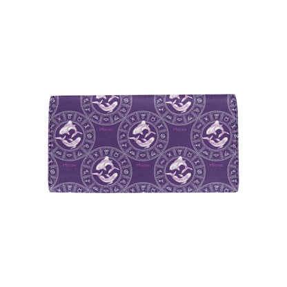 Pisces Pattern Print Design A02 Women's Trifold Wallet