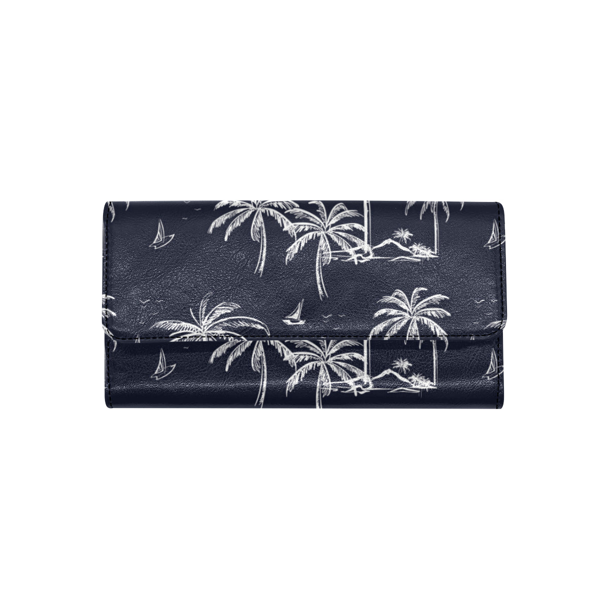 Pacific island Pattern Print Design A02 Women's Trifold Wallet