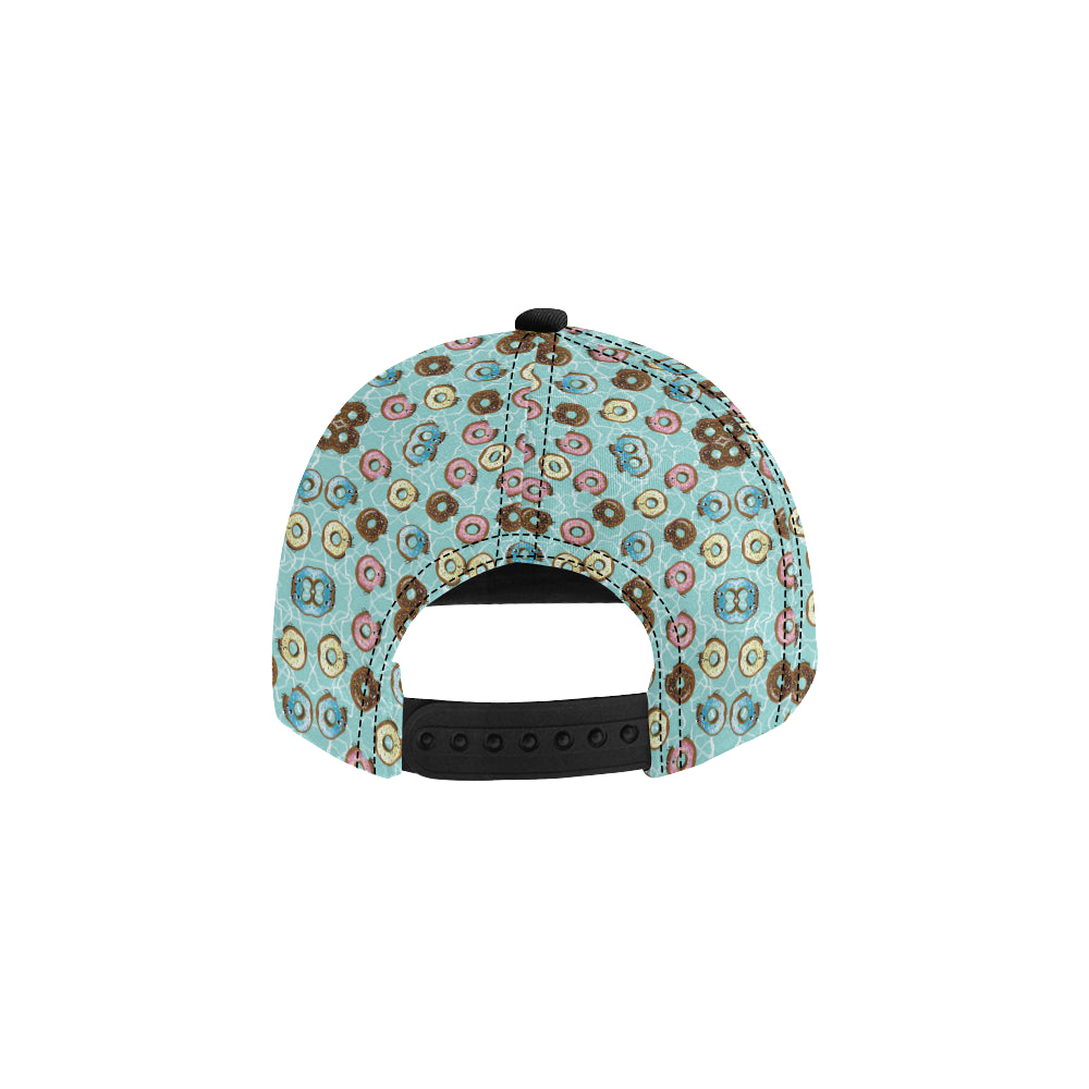 Emoji Donut Print Pattern Snapback Cap
