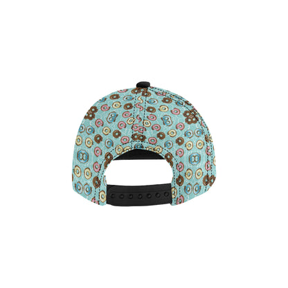 Emoji Donut Print Pattern Snapback Cap