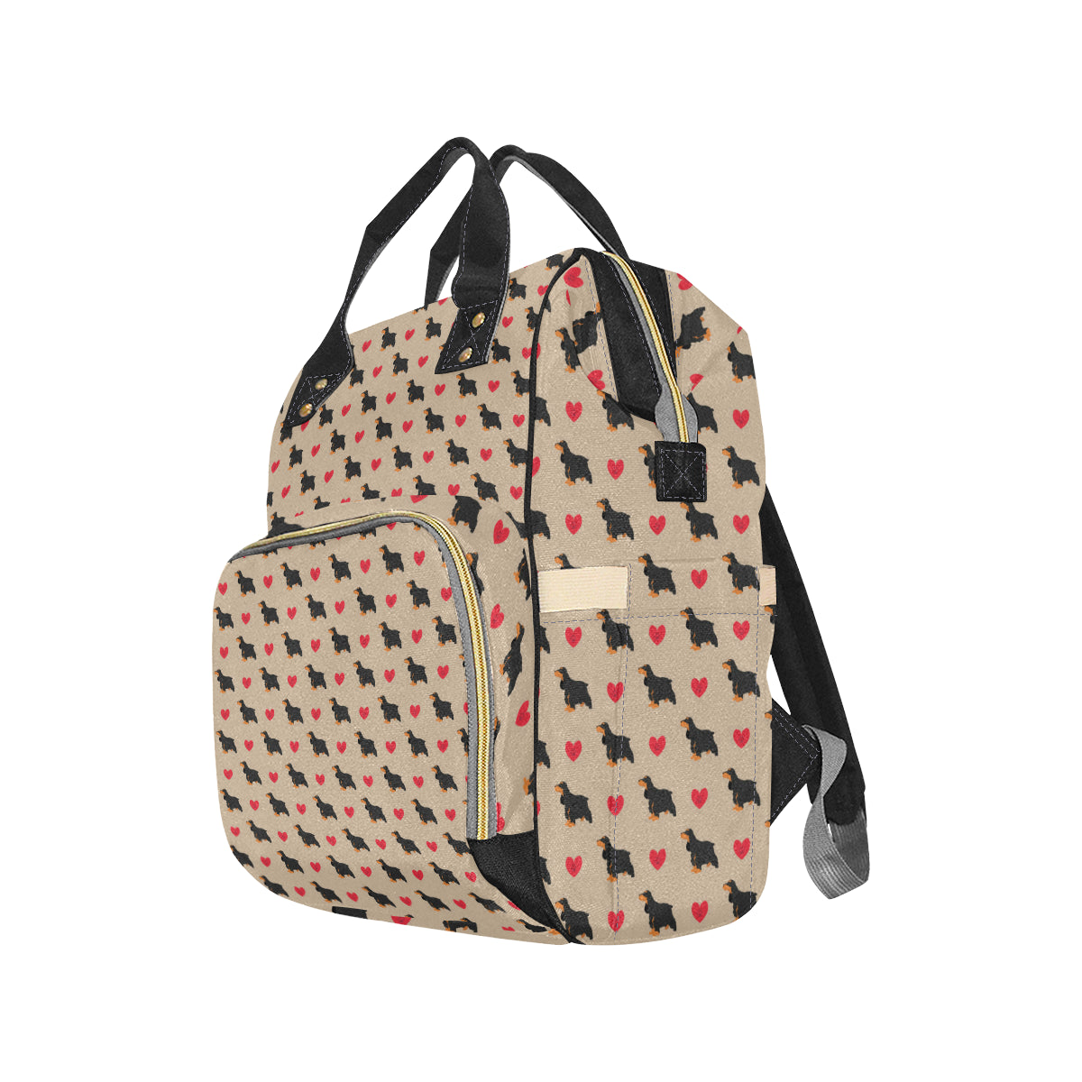 Cocker Pattern Print Design 02 Diaper Bag Backpack