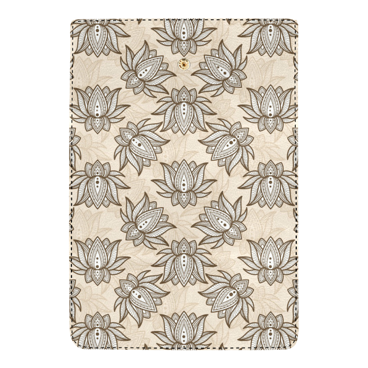 lotus Boho Pattern Print Design LO05 Women's Trifold Wallet