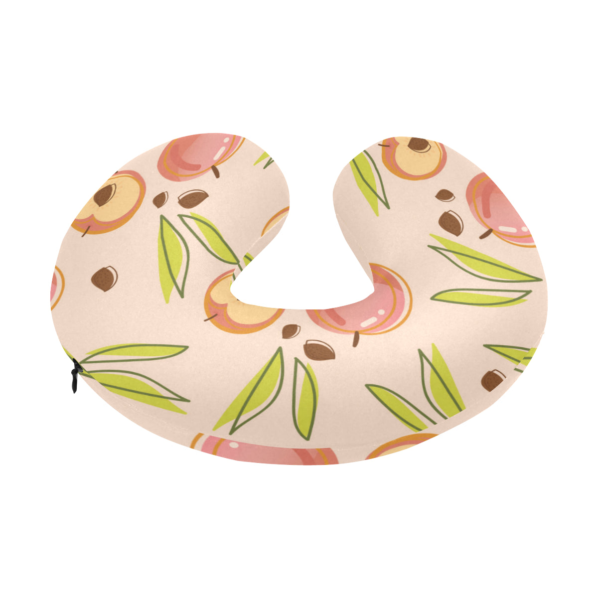 Peach Pattern Print Design A01 U-Shaped Travel Neck Pillow