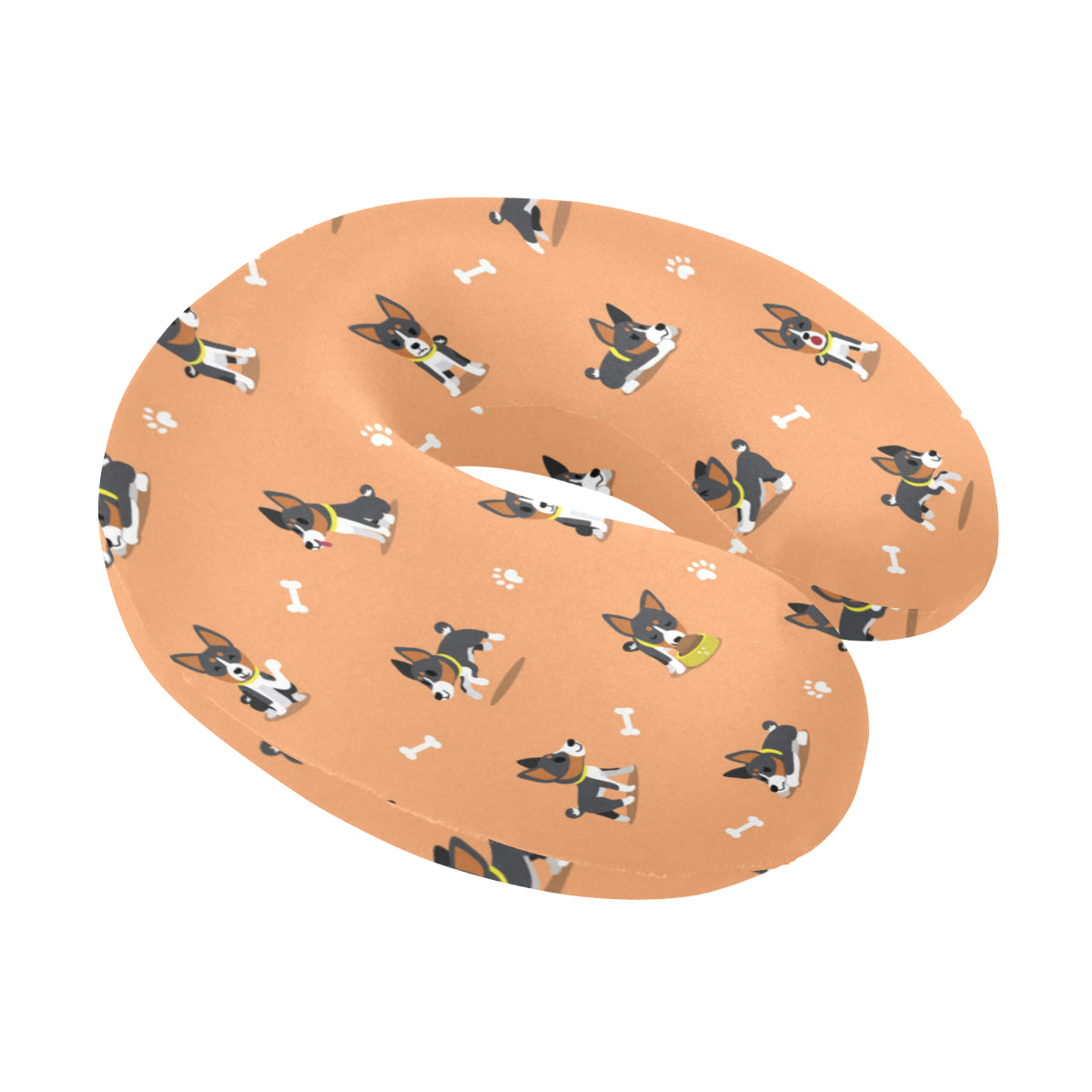 Basenji Pattern Print Design 01 U-Shaped Travel Neck Pillow