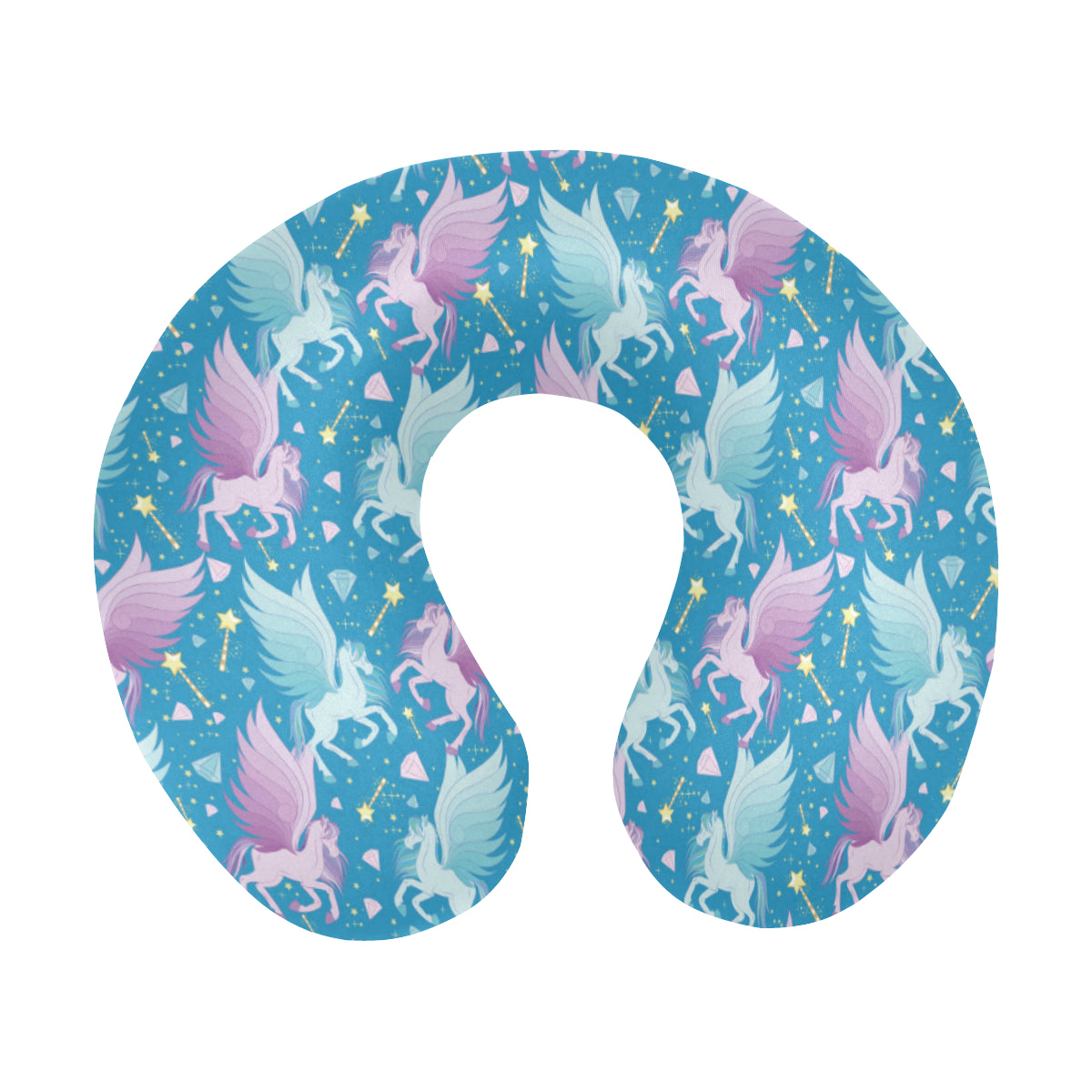 Pegasus Pattern Print Design 04 U-Shaped Travel Neck Pillow
