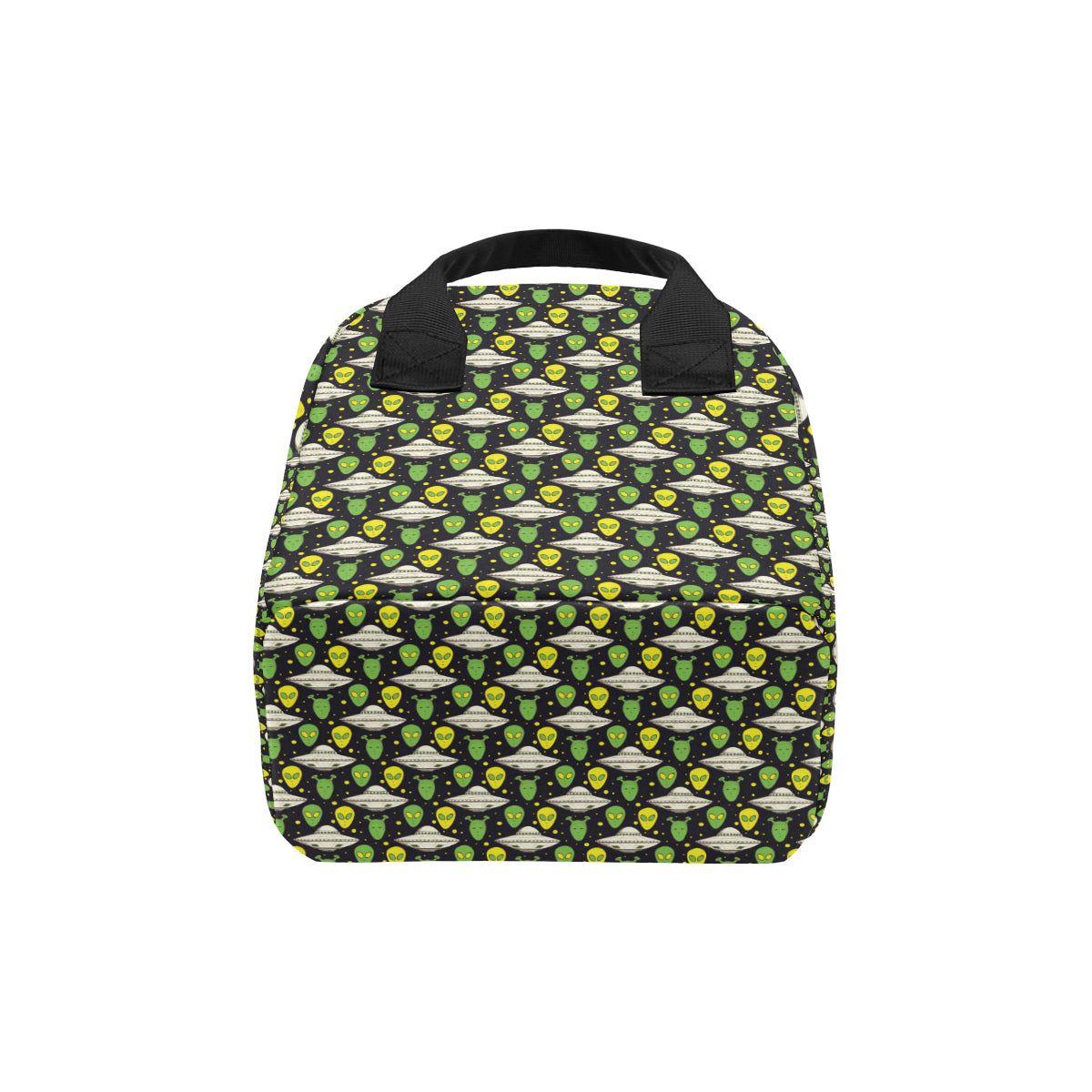 Alien UFO Pattern Insulated Lunch Bag