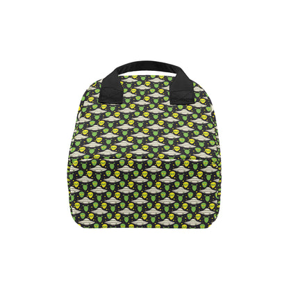 Alien UFO Pattern Insulated Lunch Bag