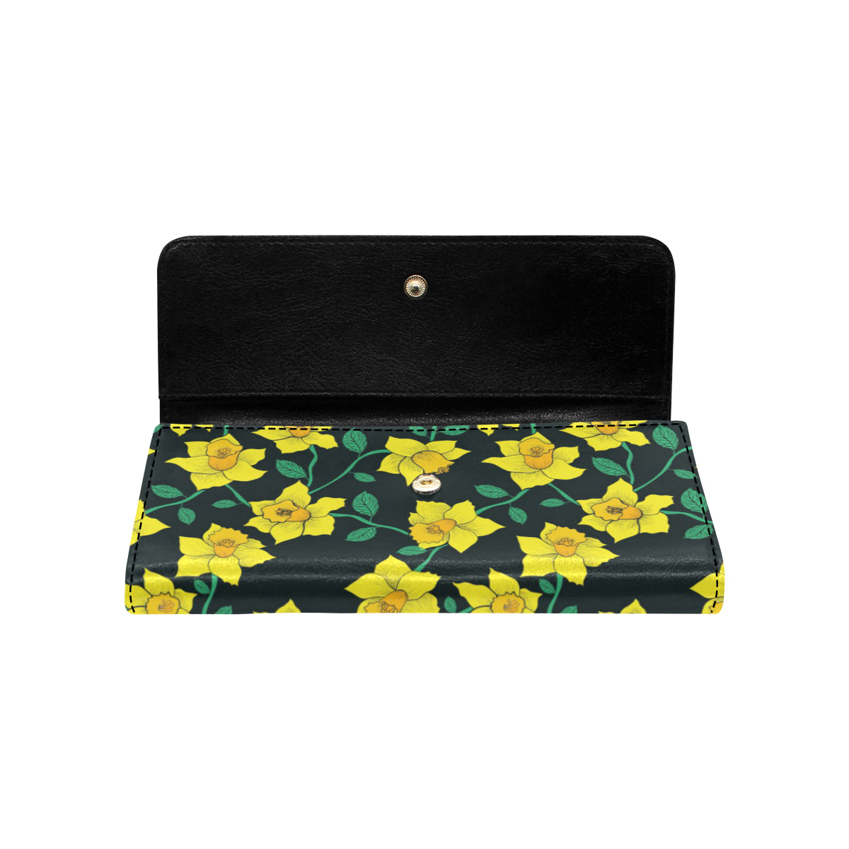 Daffodils Pattern Print Design DF03 Women's Trifold Wallet