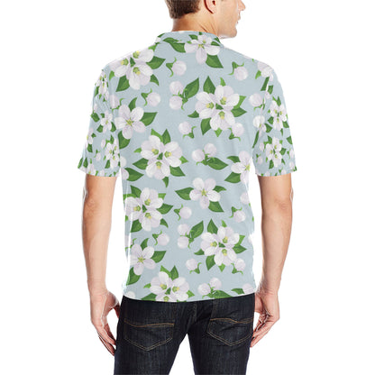 Apple blossom Pattern Print Design AB04 Men Polo Shirt