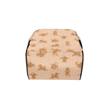 Pomeranians Pattern Print Design A06 Diaper Bag Backpack