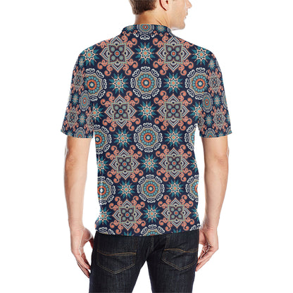 Bohemian Pattern Print Design 02 Men Polo Shirt
