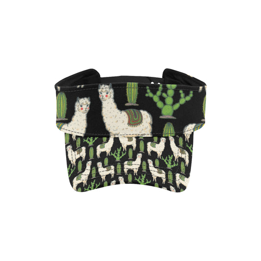 Llama Cactus Pattern Print Design 011 Unisex Sun Visor