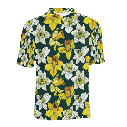 Daffodils Pattern Print Design DF02 Men Polo Shirt