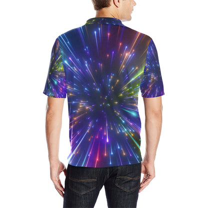 Celestial Rainbow Speed Light Men Polo Shirt